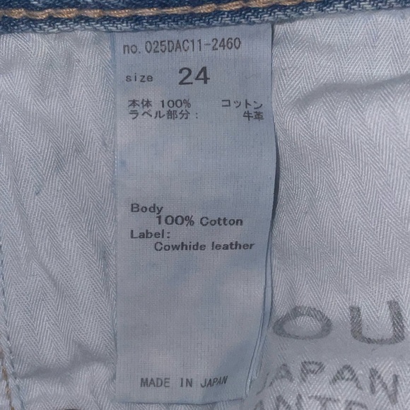 Moussy Vintage Creston Distressed Tapered Jeans 24 Light Wash Raw Hem Classic - Picture 9 of 14